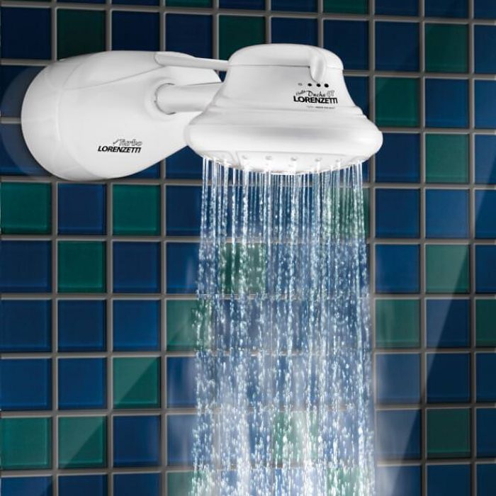Instant Shower with Lorenzetti Maxi Turbo Pressurizer installed for boosting water pressure